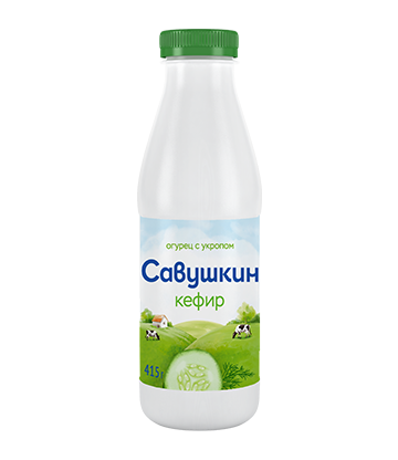 Kefir "Savushkin" with flavor "Cucumber and dill"
