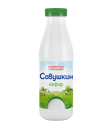 Кефір «Савушкін», узбагачаны прабіётыкам і лактулозай