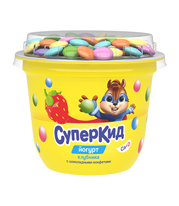 Thick yogurt "Superkid" with filler