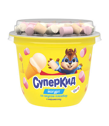 Thick yogurt "Superkid" with filler