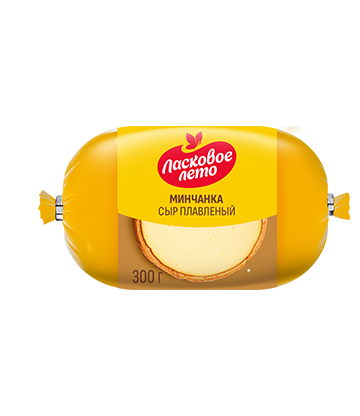 Сыр плаўлены каўбасны «Ласкавае лета» «Мінчанка» 