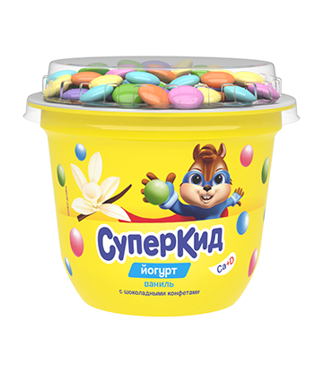 Thick yogurt "Superkid" with filler